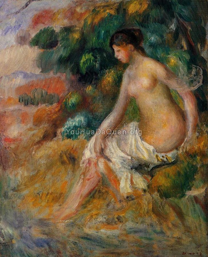 Nude in the Greenery - 皮埃尔·奥古斯特·雷诺阿